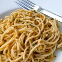 Lightened Up Spaghetti with White Wine Clam Sauce
